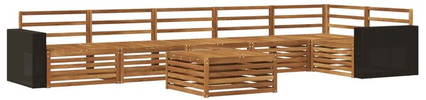 VidaXL Kültéri kanapé szett 7 pcs Természetes 79 x 79 x 37 cm