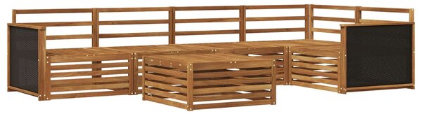 VidaXL Kültéri kanapé szett 6 pcs Természetes 79 x 79 x 37 cm