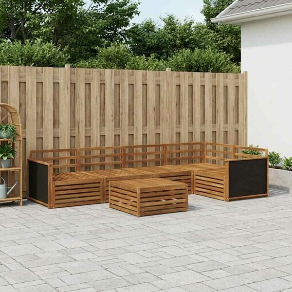 VidaXL Kültéri kanapé szett 6 pcs Természetes 79 x 79 x 37 cm