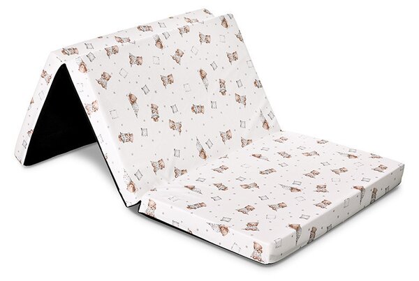 Lorelli összehajtható matrac 60x120x5 - Bear And Pillow Beige