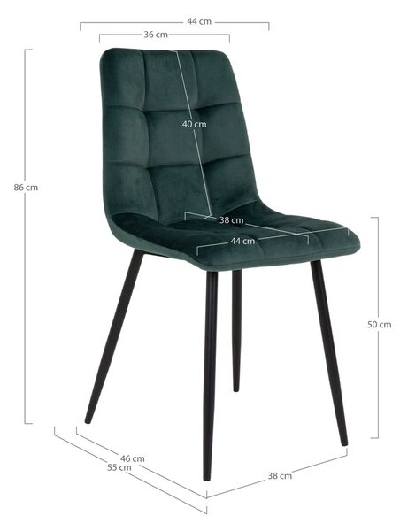 Zöld étkezőszék készlet 2 db-os Middelfart - House Nordic