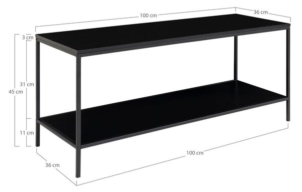 Fekete TV-állvány 36x45 cm Vita - House Nordic