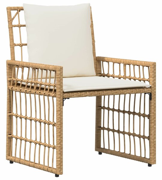 VidaXL Kültéri Bútor Szett 4 pcs Természetes és Krémszínű Fehér