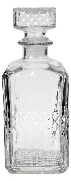Whisky-s tároló üveg, 4 db pohárral, átlátszó - PUB