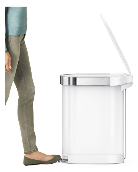 Acél pedálos szemetes 45 l - simplehuman