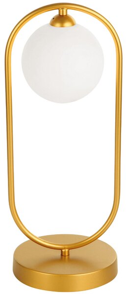 Viokef Fancy asztali lámpa, arany-fehér, 1xG9 foglalattal