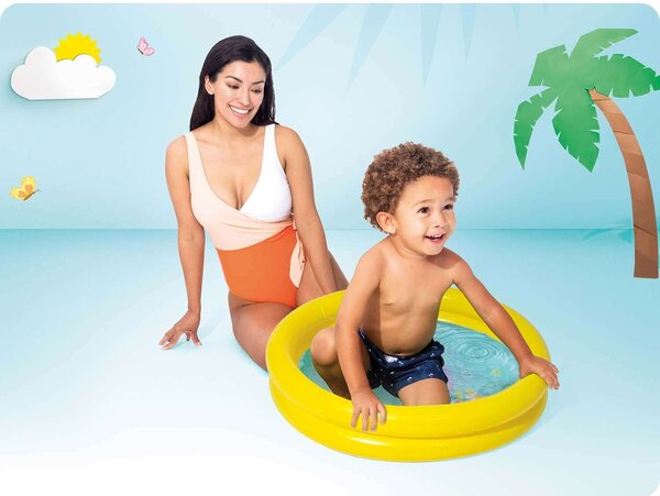 Felfújható evezős medence bálnával 61 x 15 cm intex 59409
