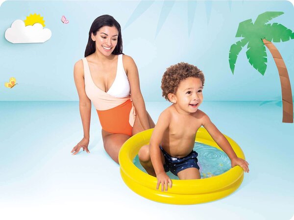 Felfújható evezős medence bálnával 61 x 15 cm intex 59409
