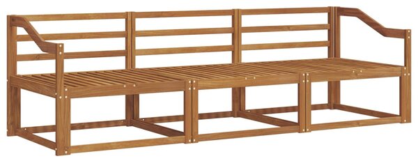 VidaXL Kültéri kanapé szett 3 pcs Természetes Tömör Akácfa