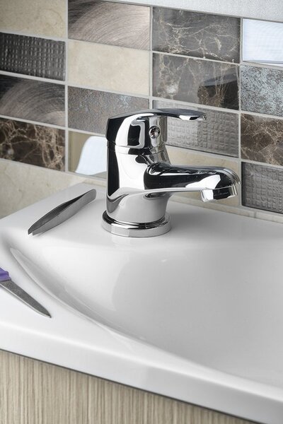 Aqualine, AQUALINE 35 szabadon álló mosdócsap lefolyó nélkül, króm, 52102