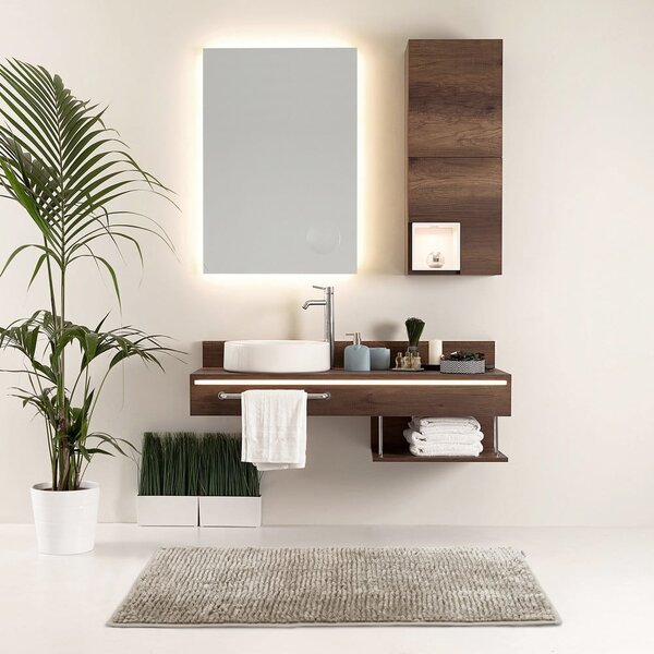 Bézs fürdőszobai kilépő 50x70 cm Bati – Restilo