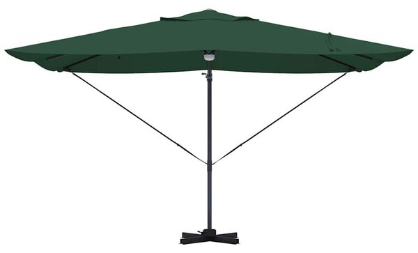 VidaXL Napernyő Zöld 351 x 250 x 253 cm Pamut és Alumínium