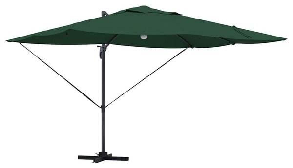 VidaXL Napernyő Zöld 351 x 250 x 253 cm Pamut és Alumínium