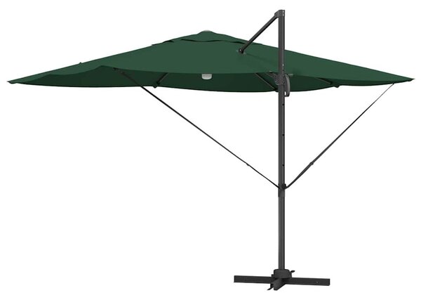 VidaXL Napernyő Zöld 351 x 250 x 253 cm Pamut és Alumínium
