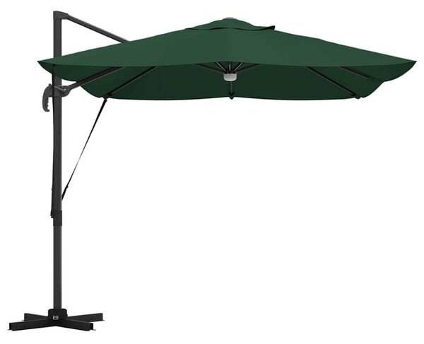 VidaXL Napernyő Zöld 351 x 250 x 253 cm Pamut és Alumínium