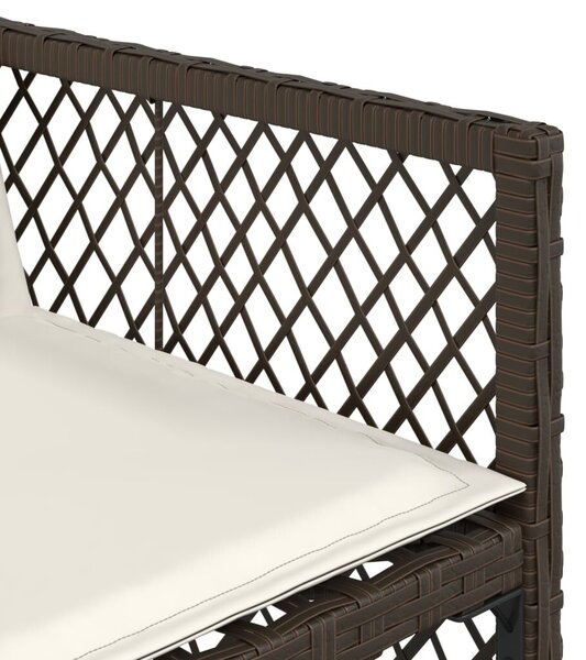 VidaXL 9 részes barna polyrattan kerti étkezőgarnitúra párnákkal