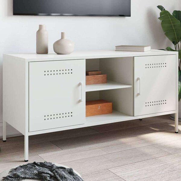 VidaXL Acél TV-szekrény - Fehér - 100,5x39x50,5cm