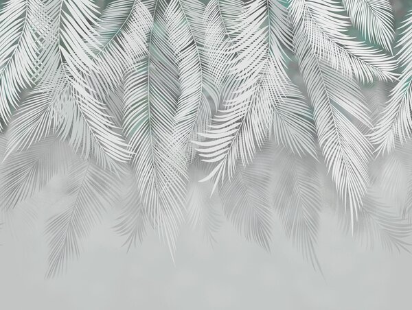 Fotótapéta Trópusi levelek menta árnyékokkal, Fotótapéta erdő, Fotótapéta erdő trópusok, u48556v3 : Uwalls.hu