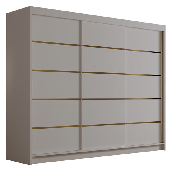 Gardróbszekrény Closico Veltron II, Laminált forgácslap, 215x250x58cm, Kasmír