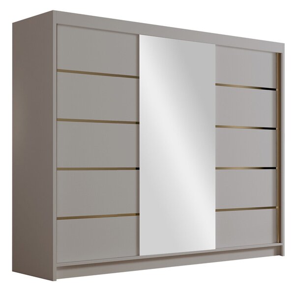 Gardróbszekrény Closico Veltron II, Laminált forgácslap, 215x250x58cm, Kasmír
