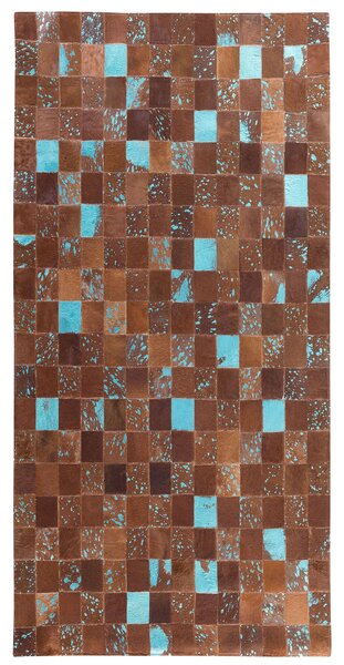 Szőnyeg ALIAGA Barna 80 x 150 cm Bőr