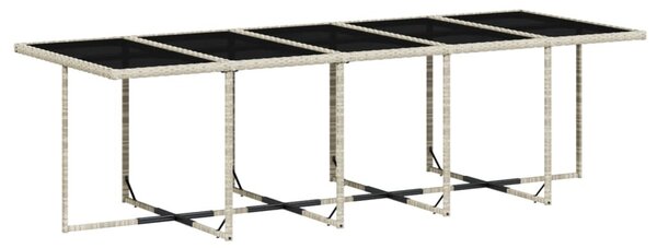 VidaXL 11 részes világosszürke polyrattan kerti ülőgarnitúra párnákkal