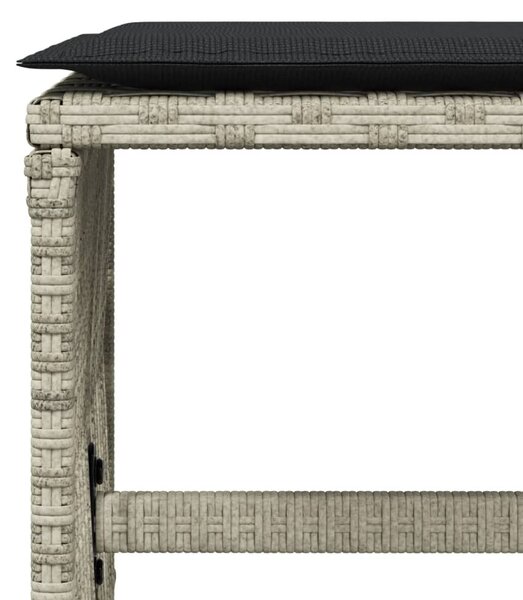 VidaXL 11 részes világosszürke polyrattan kerti ülőgarnitúra párnákkal
