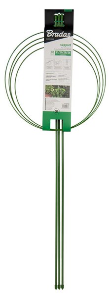 Kerti növénytámasz 4 gyűrűvel, 90 cm