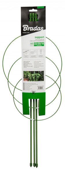 Kerti növénytámasz 3 gyűrűvel, 60 cm