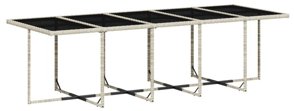 VidaXL 11 részes világosszürke polyrattan kerti ülőgarnitúra párnákkal