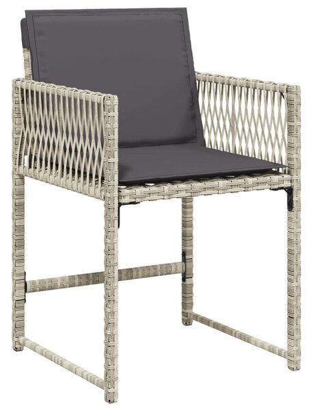 VidaXL 13 részes szürke polyrattan kerti étkezőgarnitúra párnákkal