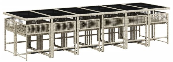 VidaXL 13 részes szürke polyrattan kerti étkezőgarnitúra párnákkal