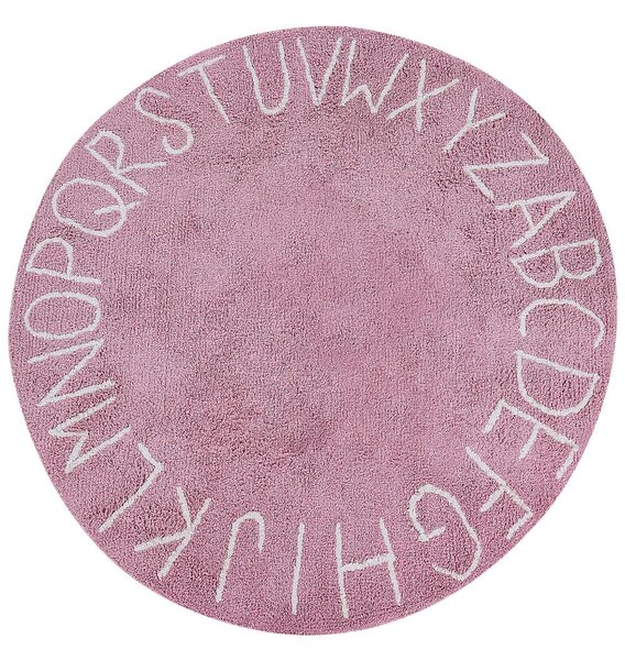 Rózsaszín pamut gyerekszobaszőnyeg ⌀ 120 cm VURGUN
