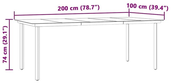 VidaXL Kert étkező szett párnával 9 pcs Szürke polirattan