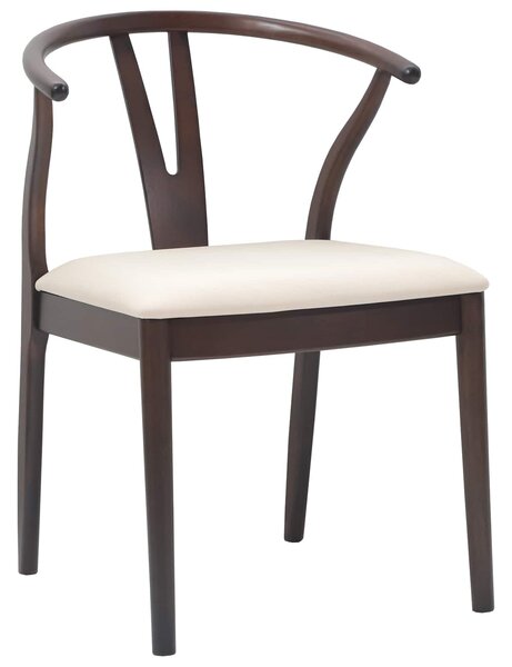 VidaXL Étkezőszék 2 pcs Világosbarna és világos Tömör Gumi Fa
