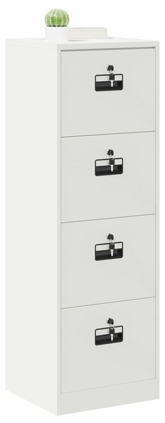 VidaXL Irattároló Szekrény fiókkal polcokkal Fehér 45,5 x 42 x 139 cm