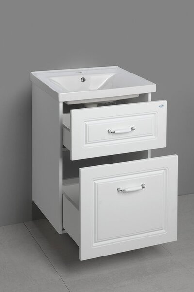 Aqualine Aqualine, FAVOLO mosdószekrény 52x72,5x44cm, fehér matt, FV255