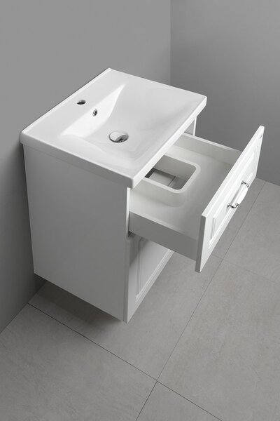 Aqualine Aqualine, FAVOLO mosdószekrény 52x72,5x44cm, fehér matt, FV255