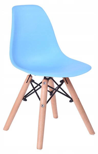Kids Modern detská stolička s drevenými nohami Szín: kék