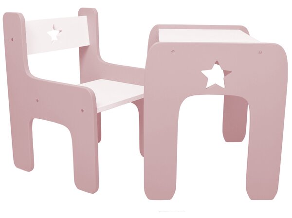 WoodStar dizajnový stolík so stoličkou Szín: rózsaszín