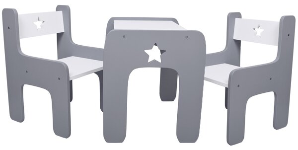 WoodStar Dizajnový detský stolík a stolička 3v1 Szín: szürke