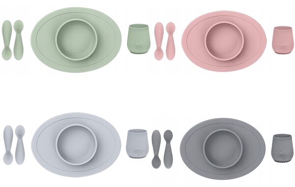 Szilikon étkezőgarnitúra gyerekeknek EZPZ First Food Set Szín: zöld