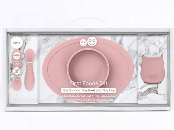 Szilikon étkezőgarnitúra gyerekeknek EZPZ First Food Set Szín: zöld