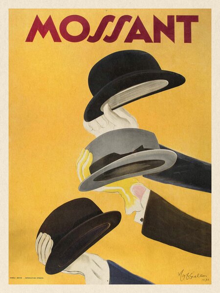 Reprodukció Mossant (Vintage Hat Ad) - Leonetto Cappiello, (30 x 40 cm)