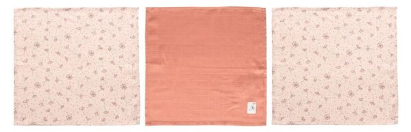 Muszlin arctörlő kendő 3 db csomagolásban Fabulous Wish Pink