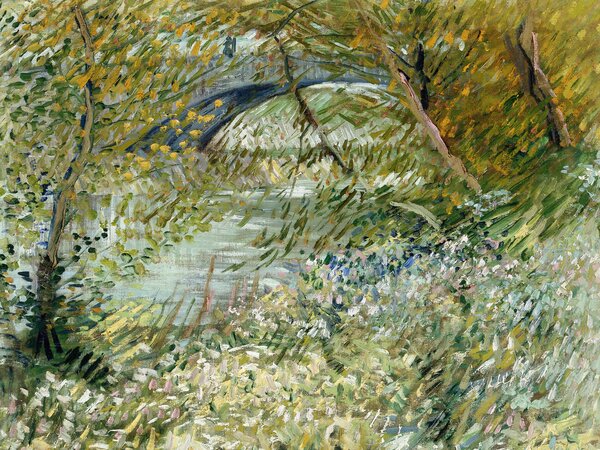 Reprodukció River Bank in Springtime - Vincent van Gogh, (40 x 30 cm)