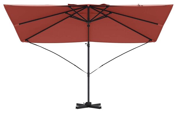 VidaXL Cantilever Roma Napernyő Piros és Fekete 352 x 251 x 260 cm
