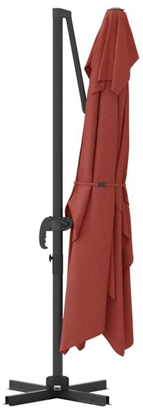 VidaXL Cantilever Roma Napernyő Piros és Fekete 352 x 251 x 260 cm