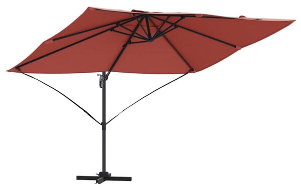 VidaXL Cantilever Roma Napernyő Piros és Fekete 352 x 251 x 260 cm