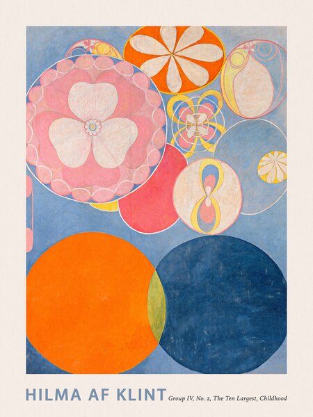 Festmény reprodukció The Very First Abstract Collection, The 10 Largest (No.2 in Blue) - Hilma af Klint, (30 x 40 cm)